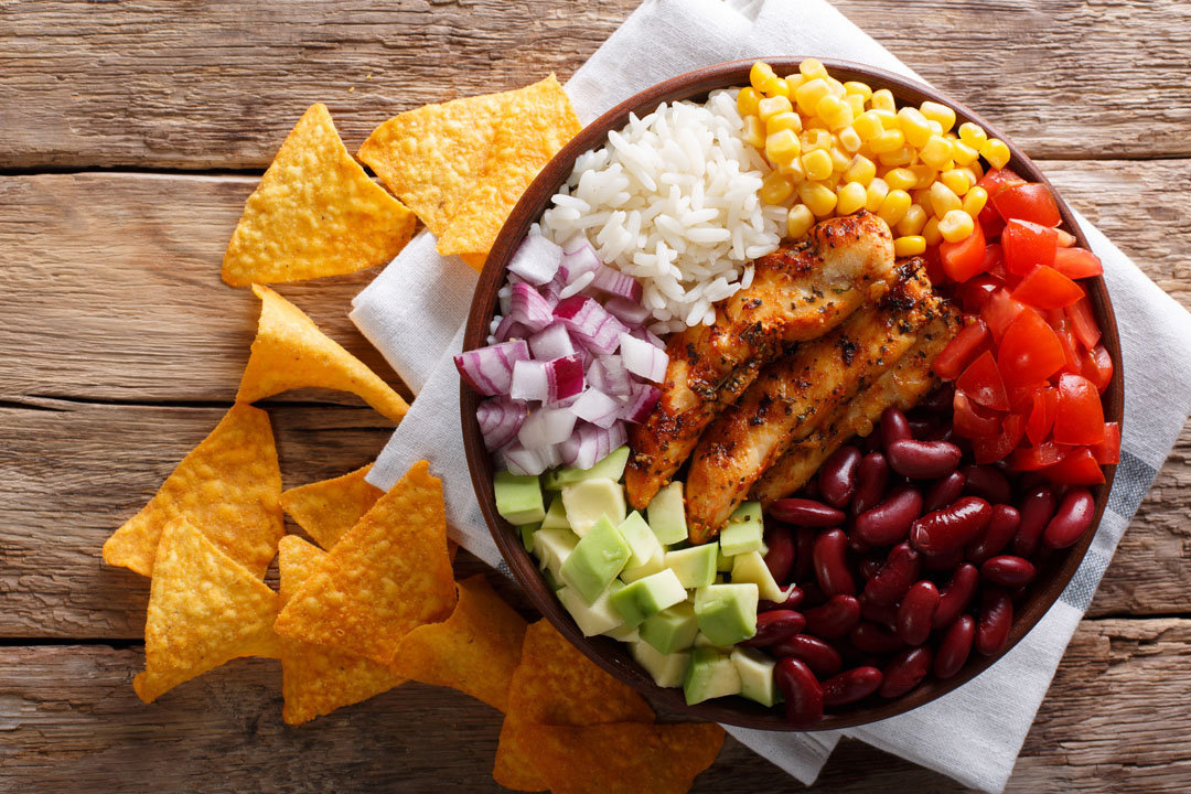 grilled chicken burrito bowl - alignlife recipe