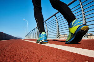 Feet of runner - dropped arch