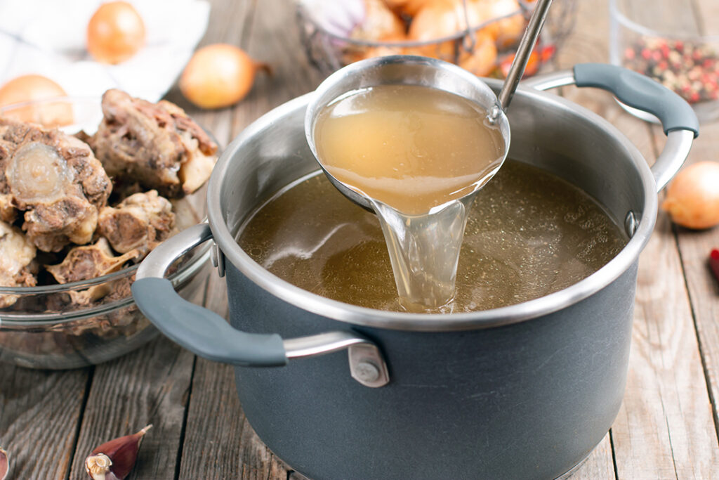 homemade stock - broth - meal prep