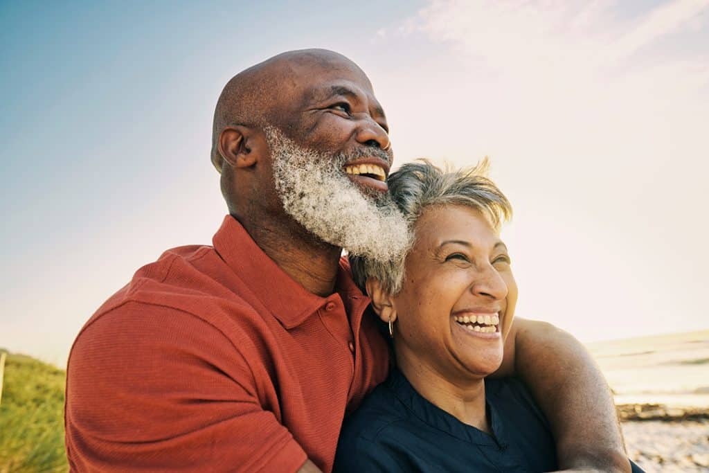 Happy couple relaxed and enjoying life